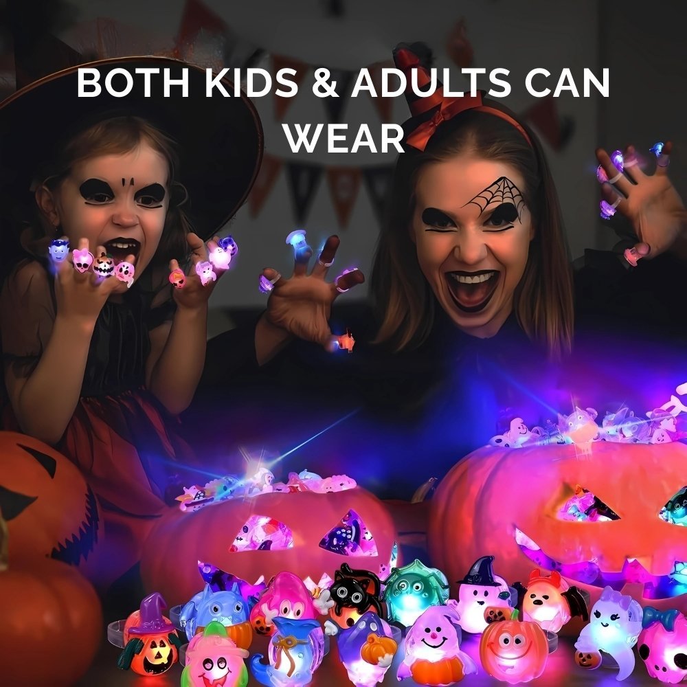 Halloween LED Rings Pack (50 pcs) - TrendyTots